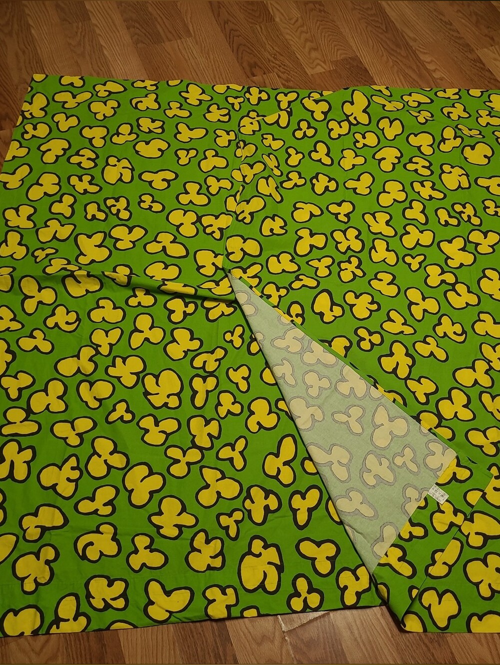 Vintage 1997 IKEA Curtains Modig Korn Anna Efverlund Acid Pop Green Yellow Set 2